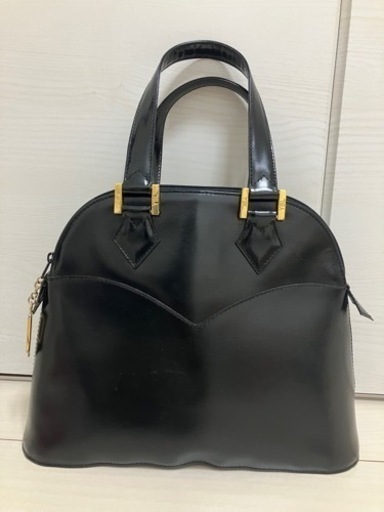 【正規品・美品】イヴ・サンローラン ハンドバッグ ブラック カーフレザー