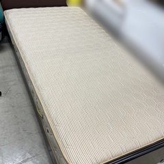 J3178 シングルベッドセット  マットレス付 ベッドマット付 クリーニング済みの画像