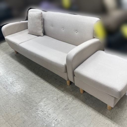 J3179 Spica スピカ カウチソファ 107001 en-050 2人掛けソファ オットマン付 クリーニング済み 新品参考価格29,999円