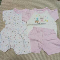 80サイズ　女の子夏用パジャマ　まとめて　100円の画像