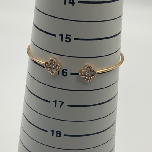 K18PG ピンクゴールド　バングル　5g ダイヤモンドバングル　0.5ct