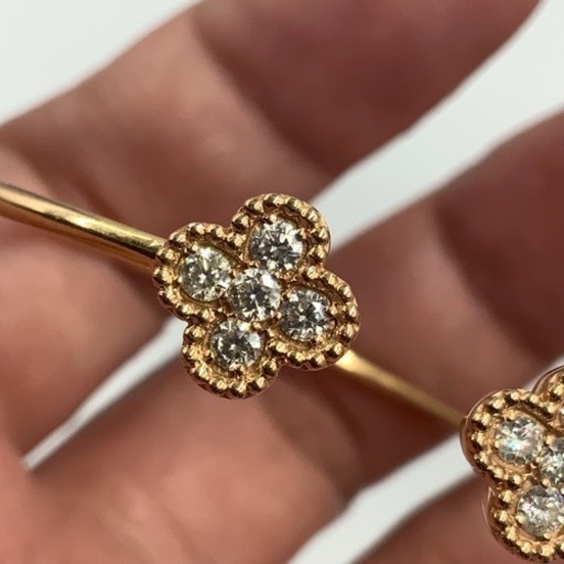 K18PG ピンクゴールド　バングル　5g ダイヤモンドバングル　0.5ct