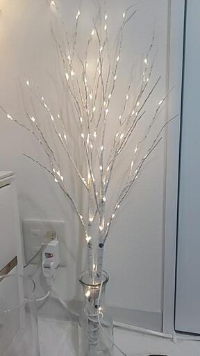 【お譲り先決定しました】ブランチツリー 白樺ツリー (電池でオンオフ/タイマー付き)