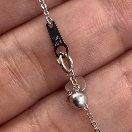 K18WG ダイヤモンドクロス　ネックレス　1.16ct 4.2g 約45cm