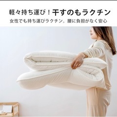 洗える 敷布団 シングル サイズ 敷き布団 軽量　軽い 防ダニ 抗菌の画像