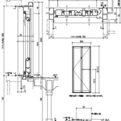 ユニットバス用　ドア　枠セットの画像