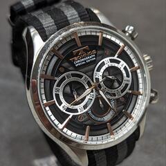 電池交換済み　TECHNOS　テクノス　クロノグラフ　腕時計　NATOベルトの画像