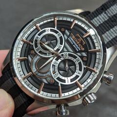電池交換済み　TECHNOS　テクノス　クロノグラフ　腕時計　NATOベルトの画像