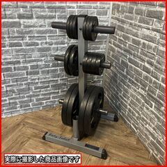 状態良好 BodySolid マルチプレスステーション・スクワットラック+BodySolid オリンピックプレートツリー&IROTECオリンピックプレート(オールラバー仕様) 計115KG＋オリンピックバー&オリンピックWバーセット 手渡し希望/自社配送可能（配送エリアについてお問い合わせください) の画像