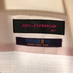 Mr.JUNKO ピンク色シャツ　※襟に色落ち有りの画像