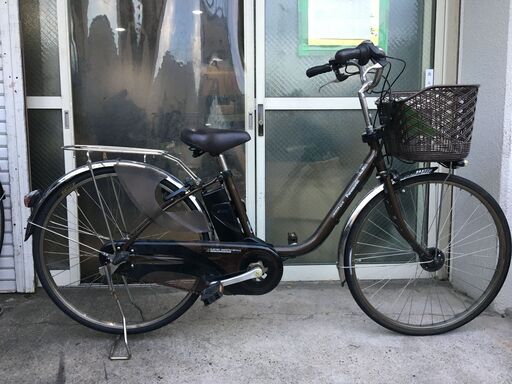 地域限定送料無料　パナソニック　ビビ　DX　8,9AH　新基準　子供乗せ　茶色　ナチュラ　アシスタ　神戸市　電動自転車