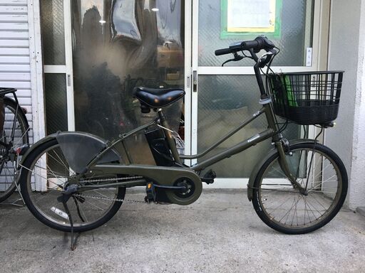 地域限定送料無料　パナソニック　ララファイブ　8,9AH　新基準　緑系　グリッター　パスシティX　神戸市　電動自転車