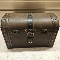 小物入れ 木製 宝箱 収納 アンティーク 小箱 ふた付き レトロ 財宝 インテリアの画像
