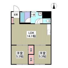 💙💙フリーレント1ヶ月付き😍敷礼０！《2LDK》坂戸市🐻北坂戸駅...