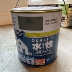 水性塗料　グレー　新品