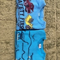 【値下げ】子ども洋服　恐竜1着　車1着　男子キッズ　長袖　トレーナー