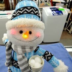 ドウシシャ LED スタンド スノーマン ブルー クリスマス イルミネーション オブジェ 飾り ディスプレイ タイマー機能付き 札幌市 西岡店の画像