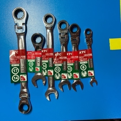 KTC ショートラチェットコンビネーションレンチセット首振りタイプ6本組