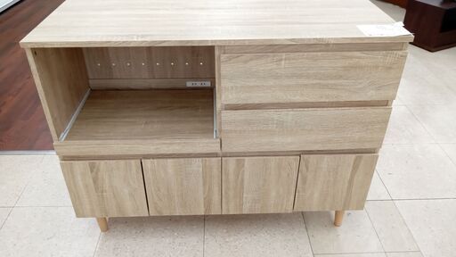 ★ジモティ割あり★ 輸入販売元(株)ベガコーポレーション レンジ台 ナチュラル H90×D46.5×W120 クリーニング済み TJ3327