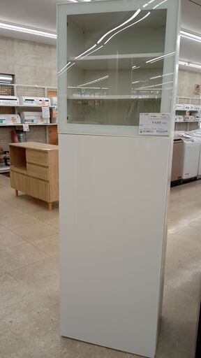 特別値引き★ジモティ割あり★ IKEA 食器棚 白 H192.5×D41.5×W60 クリーニング済み TJ3330
