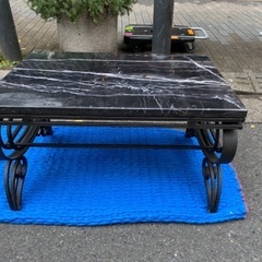 アンティーク】大理石調ローテーブル