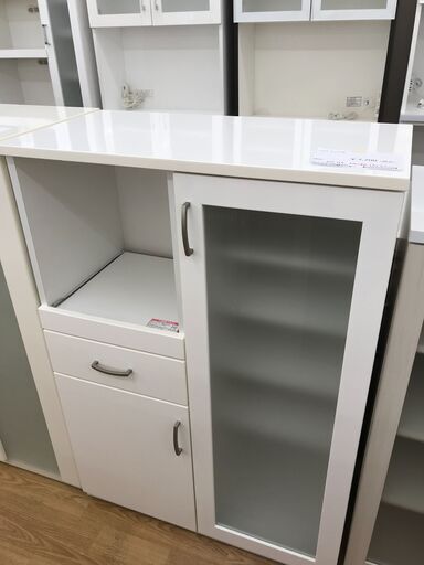 ★ジモティ割あり★ ニトリ レンジ台 ホワイト H115×W80×D41 クリーニング済み KJ3946