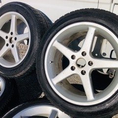 冬タイヤ  225/50R17 PCD114日本製アルミホイール付き深溝スタッドレス 4本組の画像