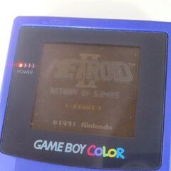 ゲームボーイカラー本体 CGB-001 メトロイドⅡ付き GAMEBOY COLOR 紫色 Nintendo 札幌市の画像