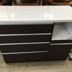 ニトリ キッチンカウンター レジューム 120 BR 幅120cm レンジ台