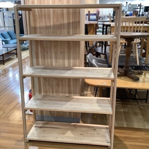 【トレファク神戸南店】国産杉ラック 5段 アウトレット品（未使用キズ有り品）【取りに来られる方限定】