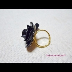 ¥0☆ブラックローズとタッセルのゴシックリング転売不可の画像