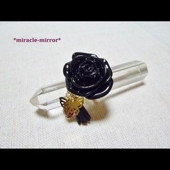 ¥0☆ブラックローズとタッセルのゴシックリング転売不可