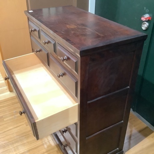 【トレファク神戸南店】北海道民芸家具 ６段チェスト キズ内部シミ有【取りに来られる方限定】