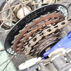 子供用自転車 アメリカンイーグル 24インチ 6段変速 マウンテンバイク 男の子向け お出かけ 練習の画像