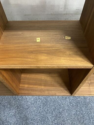 無印良品/MUJI スタッキングシェルフセット5段×5列 ウォールナット オープンラック 収納家具 間仕切 定価10万 中古家具 店頭