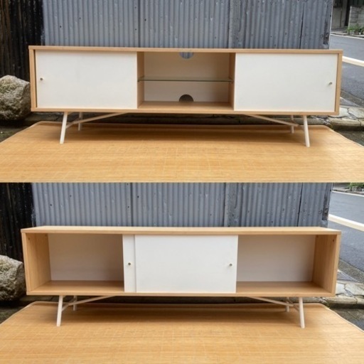 IKEA 販売 竹製引き戸付きテレビ台 SVENARUM