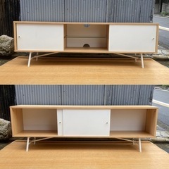 IKEA 竹製引き戸付きテレビ台 SVENARUM