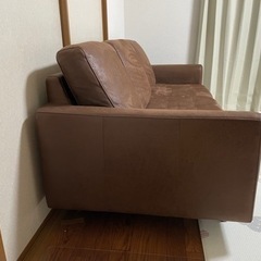 決まりました！フリー カウチソファ レザーテックス カカオの画像