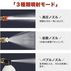 ⭐️新品⭐️高圧洗浄機 コードレス 充電式 高圧噴射3段階調節圧力 自吸式 バッテリー駆動の画像
