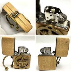 【中古品】ジッポー Zippo マルボロ Marlboro 木製 喫煙グッズ ライター 刻印E 03 MADE IN U.S.A. 2003年5月製造 現状お渡しの画像