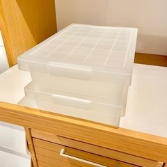 【無印】蓋つき収納ケース2個セット