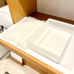 【無印】蓋つき収納ケース2個セットの画像