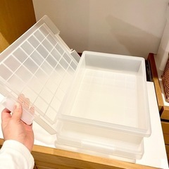 【無印】蓋つき収納ケース2個セットの画像