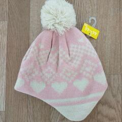 新品未使用　ベビー帽子　赤ちゃん帽子　新生児　双子ちゃん　ボンボンニット帽　ニット帽の画像