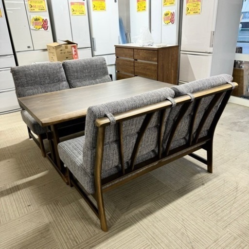 【超美品‼️】定価47万♪ 飛騨家具(イバタインテリア) 150cm幅4人掛けソファダイニングテーブルセット ベータ オーク材ダークブ