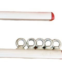 💛ハイエース FIAMMA フィアマ レール サイド 網 ネット 赤 車用品 約2m 中古 現状品の画像