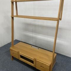 高野木工 大川家具 レイリア118 テレビボード ホワイトオーク  スリムシェルフ 壁面シェルフ キャビネット 中古家具 店頭引取歓迎 R7819