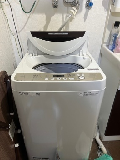 シャープ洗濯機ES-GE6D-T 6kg