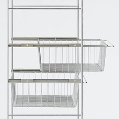 無印良品 ②ステンレスユニットシェルフ（木製棚板4枚）🔔掲載期限付き