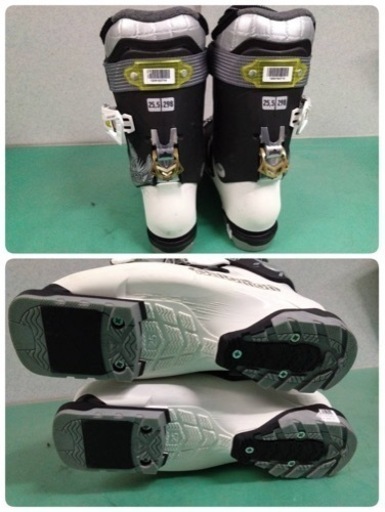 ● F)  SALOMON サロモン QUEST access 77CW energyzer 70 スキー ブーツ  298mm 25-25.5cm  スキー靴  ホワイト×ブラック 美品 ③
